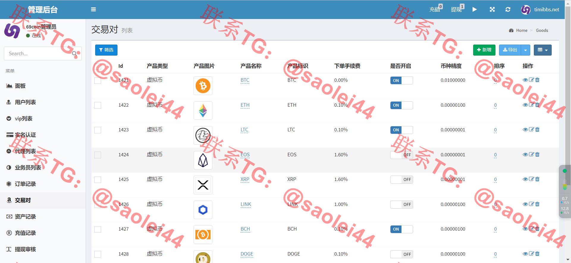 【亲测】69coin交易所源码/多语言交易所合约程序/赢单收益比例-heichanym.com-黑产源码
